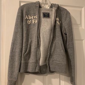 Abercrombie and Fitch Grey Zip Up Jacket